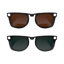 Load image into Gallery viewer, RCstyle Polarized Clip Compatible with Ray-Ban Meta Wayfarer (RW4006 Size M Standard 50-22) Smart Glasses Color Changing Clip Set (Brown, Dark Green)
