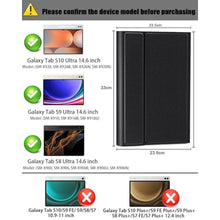 Load image into Gallery viewer, Case Keyboard for Samsung Galaxy Tab S10 Ultra / S9 Ultra 14.6 inch / S8 Ultra 14.6 inch - Mouse and Detachable Keyboard with S Pen Holder - Black
