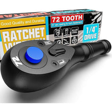 Load image into Gallery viewer, 1/4&quot; Drive Mini Ratchet, 72-Tooth Ratchet Handle, 9 cm Quick Release Reversible Ratchet Wrench, CR-V Steel Made, Mechanical Maintenance, Bicycle Repair, DIYer
