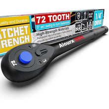 Load image into Gallery viewer, 1/4&quot; Drive Ratchet, 72-Tooth Ratchet Handle, 7 inch Quick Release Reversible Ratchet Wrench, CR-V Steel Made, Mechanical Maintenance, Bicycle Repair, DIYer
