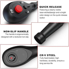 Load image into Gallery viewer, 1/2&quot; Drive Mini Ratchet, 72-Tooth Ratchet Handle, 13.5 cm Quick Release Reversible Ratchet Wrench, CR-V Steel, Automotive Repair, Home Improvement and Mechanical Work
