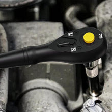 Load image into Gallery viewer, 3/8&quot; Drive Mini Ratchet, 72-Tooth Ratchet Handle, 10.5 cm Quick Release Reversible Ratchet Wrench, CR-V Steel, Automotive Repair, Home Improvement and Mechanical Work

