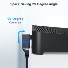 Load image into Gallery viewer, Cable Matters 2-Pack 10Gbps 360° Rotatable Cat 6A Right Angle Ethernet Adapter, Cat6A RJ45 Ethernet Adapter Male to Female
