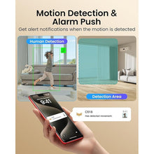 Load image into Gallery viewer, Anlapus 2MP Home Security Indoor Camera, C518 1080p Pan/Tilt WiFi Camera, 2.4/5 GHz 360° Wireless Plug-in Camera, Motion Detection, One-Touch Call, Auto Tracking, Night Vision (SD Card Not Include)
