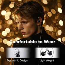 Load image into Gallery viewer, Linsoul 7HZ G1 in-Ear Monitor, 10mm DLC Diaphragm Dynamic Driver IEM Earphone, Wired Gaming Earbuds with Detachable OFC Silver-Plated Cable for Musician Audiophile (3.5mm with Mic, Black)
