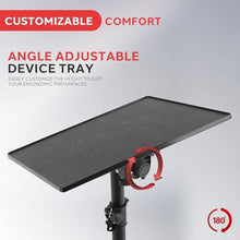 Load image into Gallery viewer, Pyle Projector Stand 28" to 46" Height Adjustable Tripod for Projector, Laptop, DJ Equipment, and More, Portable &amp; Lightweight with Easy Setup, Metal Construction, Adjustable Tray Angle, 20"x16" Inch
