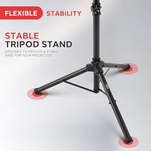 Load image into Gallery viewer, Pyle Projector Stand 28" to 46" Height Adjustable Tripod for Projector, Laptop, DJ Equipment, and More, Portable &amp; Lightweight with Easy Setup, Metal Construction, Adjustable Tray Angle, 20"x16" Inch
