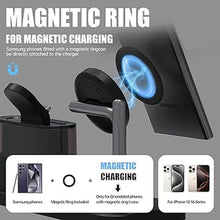 Load image into Gallery viewer, Magnetic Wireless Charger for Samsung,3 in 1 Wireless Charging Station Alarm Clock,Nightstand Charging Station for Samsung Galaxy S24/S23/S22/S21,Galaxy Watch 7/6/4/5,Galaxy Buds/Pro (Black)
