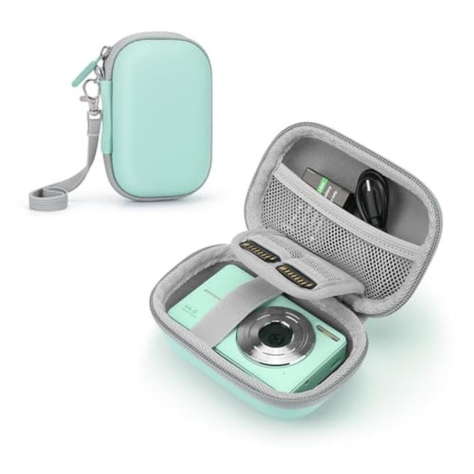 SQERO Camera Case for Digital Camera CAMKORY DC403 FHD 1080P/ KODAK PIXPRO FZ55/ FZ45/ STUOGYUM DC402-AF, Travel Carry Case Bag (Green)