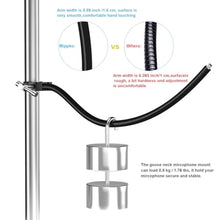 Load image into Gallery viewer, Mippko Gooseneck Microphone Stand,19.69" Flexible Adjustable Arm Super Crab Clamp Mic Clip 3/8"-16 to 5/8"-27 Adapter Mount,Compatible with Shure/Fifine / AT2020 / Pyle/Blue Snowball/Razer
