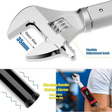 Load image into Gallery viewer, Adjustable Digital Torque Wrench, 0.66-44.29 Ft.lb/0.9-60 Nm, Hvac Torque Wrench with 35mm Jaw, 3/8 Drive Ratchet, ±1% Accuracy, Vibration, Buzzer and LED Indicator for Split AC, Bike, Moto
