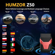 Load image into Gallery viewer, HUMZOR Z50 Bluetooth OBD2 Scanner – Car Diagnostic Tool for iPhone &amp; Android. Diagnose Check Engine Lights, Clear Codes, Read Real-time Data. No Subscription fee. Works with Most Vehicles 1996+
