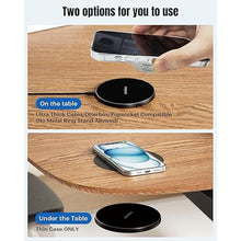 Load image into Gallery viewer, Invisible Wireless Charger, 0-30mm Under Desk Wireless Charger, Dual Uses On or Hidden Under Table Charging Pad for Nightstand for iPhone 16/16 Plus/16 Pro Max/15/14/13/Samsung/Android Phone
