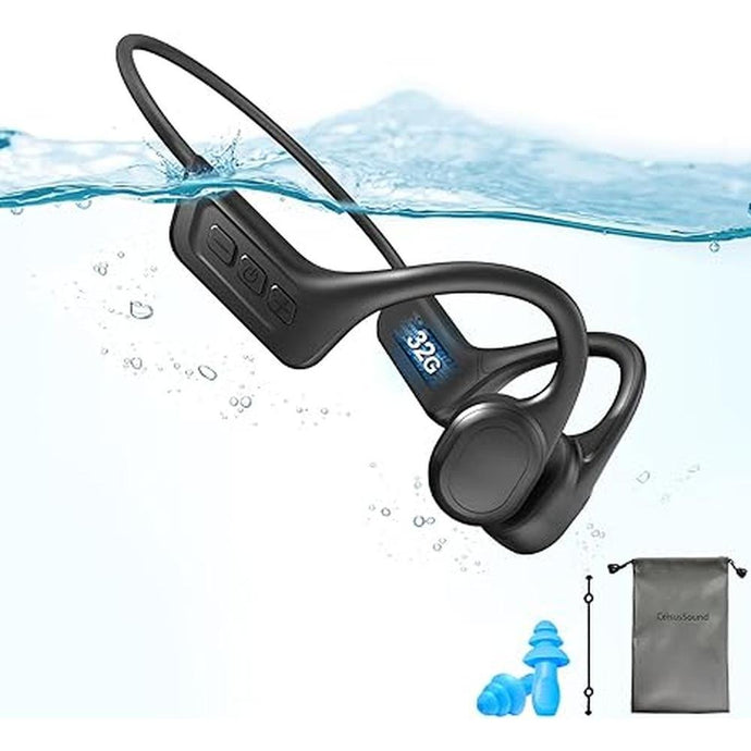 Bone Conduction Headphones,IPX8 Waterproof Wireless Earbuds,Open Ear Headphones Bluetooth 5.3 with Mic,10H Playtime for Running,Cycling,Hiking,Gym,Workout.