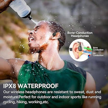 Load image into Gallery viewer, Bone Conduction Headphones,IPX8 Waterproof Wireless Earbuds,Open Ear Headphones Bluetooth 5.3 with Mic,10H Playtime for Running,Cycling,Hiking,Gym,Workout.
