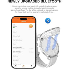 Load image into Gallery viewer, Smart Watch with Earbuds 2 in 1 Earphone &amp; Bluetooth Watch With Answer/Make Call 1.43&quot; Touch Screen Fitness Watch 100+ Sport Mode Fitness Tracker Heart Rate/Sleep/Spo2/Steps Monitor for Android iPhone
