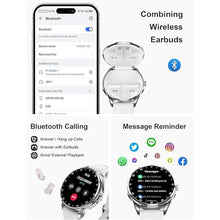 Load image into Gallery viewer, Smart Watch with Earbuds 2 in 1 Earphone &amp; Bluetooth Watch With Answer/Make Call 1.43&quot; Touch Screen Fitness Watch 100+ Sport Mode Fitness Tracker Heart Rate/Sleep/Spo2/Steps Monitor for Android iPhone
