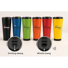 Load image into Gallery viewer, 23 oz Fun Tumbler, Insulated Water Bottle, Cold Coffee Mug with Lid | Perfect for Game Day, Stadium Seats, Tailgates | Custom Loud Horn Cup,Sports Fan Cheer (Pearl White)
