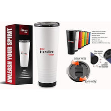 Load image into Gallery viewer, 23 oz Fun Tumbler, Insulated Water Bottle, Cold Coffee Mug with Lid | Perfect for Game Day, Stadium Seats, Tailgates | Custom Loud Horn Cup,Sports Fan Cheer (Pearl White)
