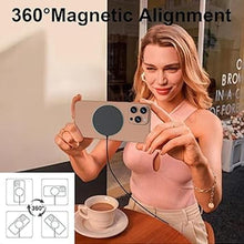 Load image into Gallery viewer, Magnetic Wireless Charger, 15W Magnet Fast Charging Pad for iPhone 16 Pro Max/16 Pro/16 Plus/16/15/14/13/12, Slim Mag Quick Charger with USB-A &amp; USB-C Charging Port (Plastic Charger with LED-Black)

