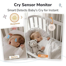 Load image into Gallery viewer, Baby Sound Machine, Vipdeer White Noise Sound Machine for Baby, Travel and Portable Sound Machine with Night Light, Built in Cry Sensor, 8 Soothing Sound, Powerful Rechargeable Battery
