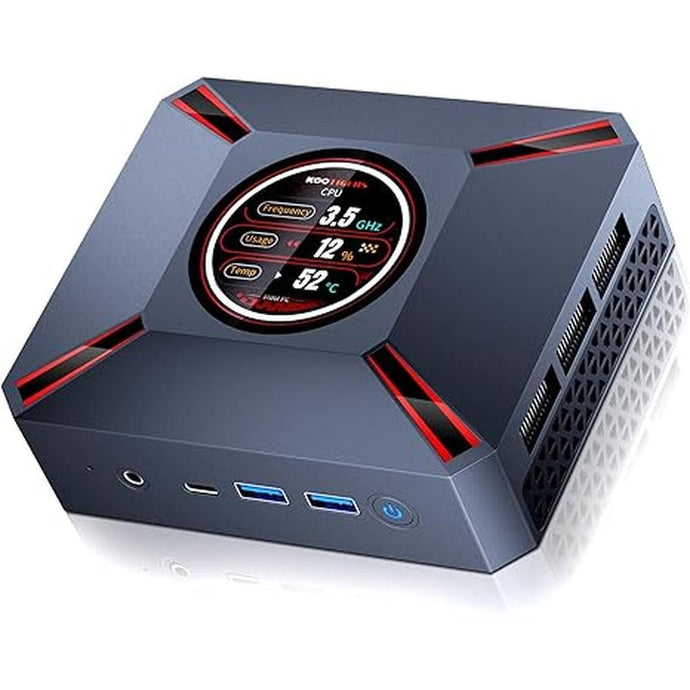 Advanced M9 Plus Compact Desktop PC with 2.1-Inch Display, Intel Core i9-12900HK (14C/20T, 5.0GHz), 32GB DDR4 RAM + 2TB NVMe SSD, Triple 4K Display, WiFi 6, BT 5.2, USB-C/Thunderbolt