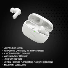 Load image into Gallery viewer, JBL Vibe Beam 2 - True Wireless Noise Cancelling Earbuds Pure Bass Sound &amp; Smart Ambient Technology, 4mics for Crisp, Clear Calls, up to 40Hrs of Playback, IP54 Dust &amp; Water Resistant (Black)
