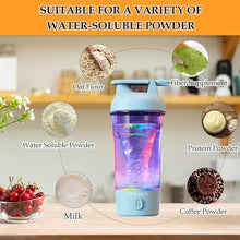Load image into Gallery viewer, JOTER &amp; LIBEAR Electric Shaker Bottle, Portable USB Rechargeable Protein Shake Mixer, Shaker Bottles for Protein Mixes and Meal Replacement Shakes, BPA Free, Waterproof, 25 oz (Blue)
