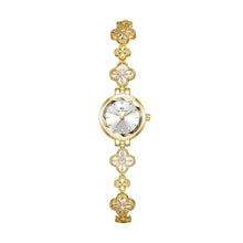 Load image into Gallery viewer, Gosasa Vintage Gold Watch for Women Hollow Four Leaf Chain Bracelet Dainty Small Ladies Dress Quartz Watch Waterproof Luxury Gift (Gold)
