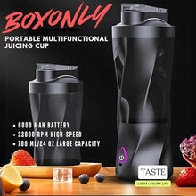 Load image into Gallery viewer, Portable Juicer Blender, USB Rechargeable Smoothie Maker with 6 Upgraded Blades and 6000mAh Battery, 700ml/24oz Capacity, Ideal for Smoothies, Protein Shakes, Travel and Office (Black)
