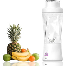 Load image into Gallery viewer, Portable Juicer Blender, USB Rechargeable Smoothie Maker with 6 Upgraded Blades and 6000mAh Battery, 700ml/24oz Capacity, Ideal for Smoothies, Protein Shakes, Travel and Office (White)
