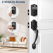 Load image into Gallery viewer, Keyless Entry Door Lock Handle Set, Smart Locks for Front Door Electronic Keypad Deadbolt with Lever Handle Custom User Codes Advanced Security &amp; Easy Installation Aluminum Auto Lock
