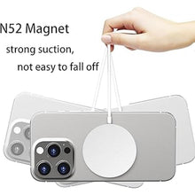 Load image into Gallery viewer, Magnetic Wireless Charger, 15W Max Magnet Fast Charging Pad for iPhone 16 Pro Max/16 Pro/16 Plus/16/15/14/13/12, Slim Mag Quick Charger with USB-A &amp; USB-C Charging Port(Silver-V2)
