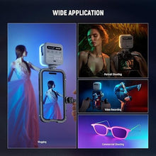 Load image into Gallery viewer, NEEWER Basic Magnetic RGB Video Light, 360° Full RGB Mini LED Camera Light CRI96+ 2500-9000K 18 Scenes 3 Cold Shoes &amp; 1/4", 2000mAh Rechargeable Portable for Selfie/Tripod Photography Lighting, BL60C

