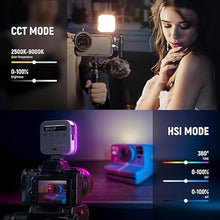 Load image into Gallery viewer, NEEWER Basic Magnetic RGB Video Light, 360° Full RGB Mini LED Camera Light CRI96+ 2500-9000K 18 Scenes 3 Cold Shoes &amp; 1/4", 2000mAh Rechargeable Portable for Selfie/Tripod Photography Lighting, BL60C
