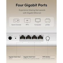 Load image into Gallery viewer, Cudy Dual Band BE3600 Wi-Fi 7 Router WR3600E 4 Gigabit Ports, 2.0 GHz Quad Core, 4 Antennas VPN Clients &amp; Server, Cudy APP, Cloud Control
