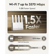 Load image into Gallery viewer, Cudy Dual Band BE3600 Wi-Fi 7 Router WR3600E 4 Gigabit Ports, 2.0 GHz Quad Core, 4 Antennas VPN Clients &amp; Server, Cudy APP, Cloud Control
