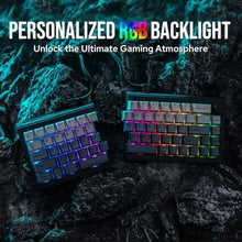 Load image into Gallery viewer, EPOMAKER Split65 QMK/VIA Programmable Keyboard, Wireless Mechanical Keyboard in 2.4Ghz/Bluetooth/Type-C, Ergonomic Gaming Keyboard in Split Layout with RGB Backlit (Wisteria Linear Switch)
