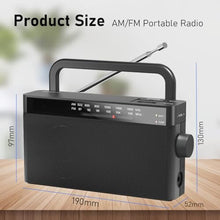 Load image into Gallery viewer, Goodes Portable AM/FM Radio with Best Reception - Battery Operated &amp; USB Powered Transistor Radio - Loud Speaker, Large Knob &amp; Headphone Jack - Perfect for Elderly, Home, Emergency, Gifts
