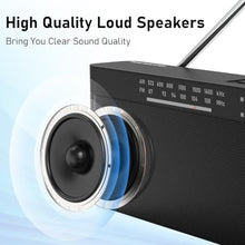 Load image into Gallery viewer, Goodes Portable AM/FM Radio with Best Reception - Battery Operated &amp; USB Powered Transistor Radio - Loud Speaker, Large Knob &amp; Headphone Jack - Perfect for Elderly, Home, Emergency, Gifts
