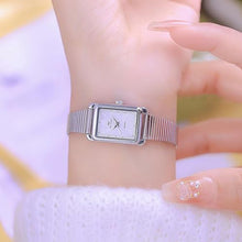 Load image into Gallery viewer, Gosasa Luxury Elegant Rectangle Women's Watch Roman Numeral Dial - Fashion Classic Design, Stylish Waterproof Quartz Watch for Women (Silver)

