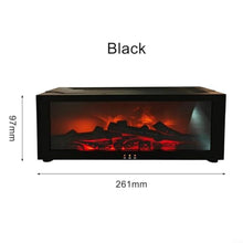 Load image into Gallery viewer, 3D Flame Fireplace Humidifier Quiet Aroma Diffuser with Controller 150ml Essential Oil Diffuser Colorful Light Modes for Home Office(Black)
