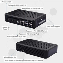 Load image into Gallery viewer, GeeekPi DeskPi Lite Pi5 Case with Power Button,PCIe to M.2 HAT,Active Cooler, and Dual Full-Size HDMI for Raspberry Pi 5, Supports M.2 NVMe M-Key 2230/2242/2260/2280 SSDs
