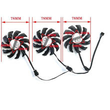 Load image into Gallery viewer, PLD08010S12HH 78mm DC 12V 0.35A 4Pin RX5700 GPU Cooler for Gigabyte Radeon RX 5500 5600 5700 XT Graphics Card Fan Cooling
