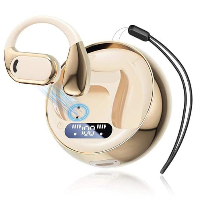 AI Translator Earbuds, 3-in-1 Two Way Real Time Translation Language Translator Earphone Device with OWS Technology 144 Languages Seamlessly Compatible with iOS & Android (Milky White)