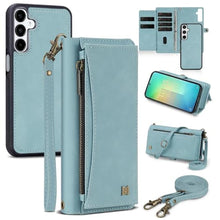 Load image into Gallery viewer, BLISLIAR for Samsung Galaxy S25 Plus Wallet Case with Card Holder Crossbody Wallet Strap, RFID Blocking Magnetic PU Leather Shockproof Protective Cover Samsung Galaxy S25 Plus Case 6.7 ,Blue
