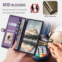 Load image into Gallery viewer, BLISLIAR for Samsung Galaxy S25 Ultra Wallet Case with Card Holder Crossbody Wallet Strap, RFID Blocking Magnetic PU Leather Shockproof Protective Cover Samsung Galaxy S25 Ultra Case 6.9 ,Purple

