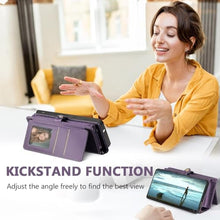 Load image into Gallery viewer, BLISLIAR for Samsung Galaxy S25 Ultra Wallet Case with Card Holder Crossbody Wallet Strap, RFID Blocking Magnetic PU Leather Shockproof Protective Cover Samsung Galaxy S25 Ultra Case 6.9 ,Purple

