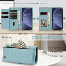 Load image into Gallery viewer, BLISLIAR for Samsung Galaxy S25 Wallet Case with Card Holder Crossbody Wallet Strap, RFID Blocking Magnetic PU Leather Shockproof Protective Cover Samsung Galaxy S25 Case 6.1 ,Blue
