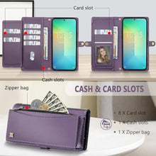Load image into Gallery viewer, BLISLIAR for Samsung Galaxy S25 Plus Wallet Case with Card Holder Crossbody Wallet Strap, RFID Blocking Magnetic PU Leather Shockproof Protective Cover Samsung Galaxy S25 Plus Case 6.7 ,Purple
